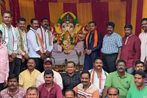 SP Gaikwad Attends Ganesh Puja Ceremony