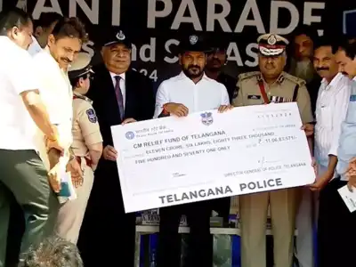 Telangana Police Contributes Rs 11.06 Crore to CM Relief Fund for Flood Victims