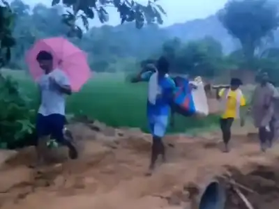 Tribal Villagers in Vizianagaram Forced to Carry Body 7 Km Due to Lack of Road Access
