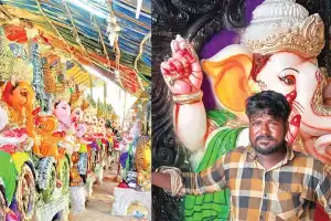 Youth and Children Eagerly Prepare for Ganesh Festivities
