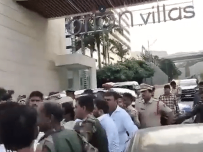 High Tension Outside KTR’s Brother In Law Residence as Police Attempt Search