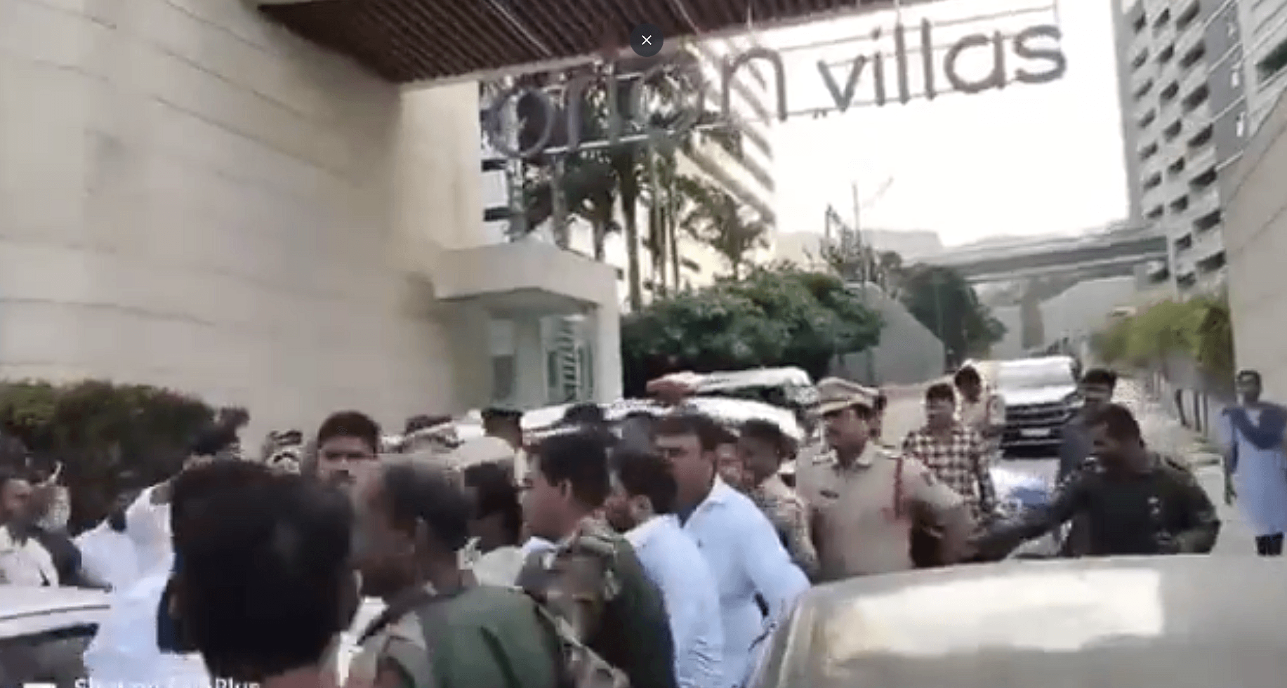 High Tension Outside KTR’s Brother In Law Residence as Police Attempt Search