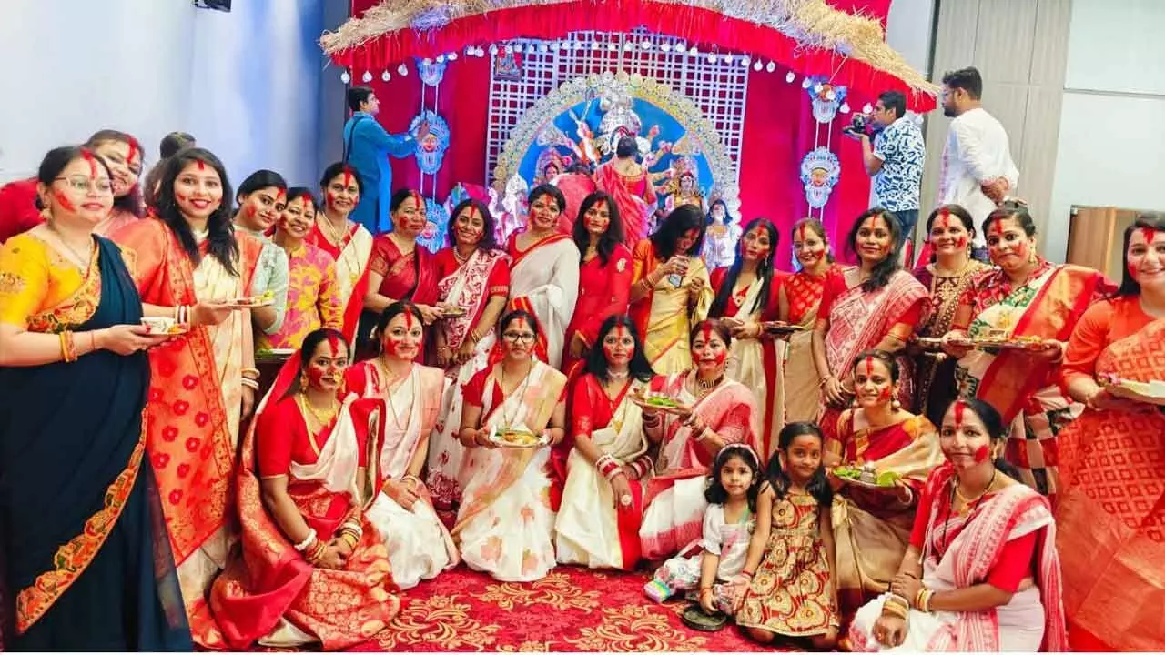 Aparna Community Celebrates Durga Puja, Bathukamma, and Navratri Festivities