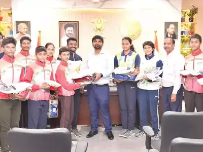 Athletes Receive Distribution of Sports Equipment