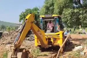 Authorities Clear Unlawful Huts in Mulugu District to Pave Way for New School Construction