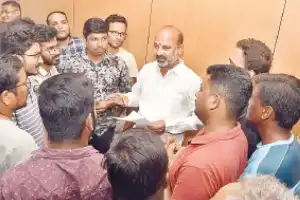 Bandi Sanjay Criticizes Police for Lathi-Charge on Unemployed Protesters