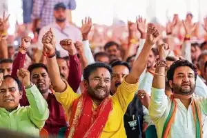 “BJP Celebrates Victory in J&K, Secures Third Consecutive Win in Haryana”