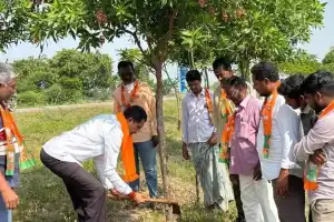 BJP Protests Against Planting of Conocarpus Trees