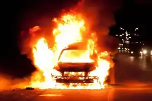 Car Catches Fire in Shamshabad, Passengers Safely Evacuate
