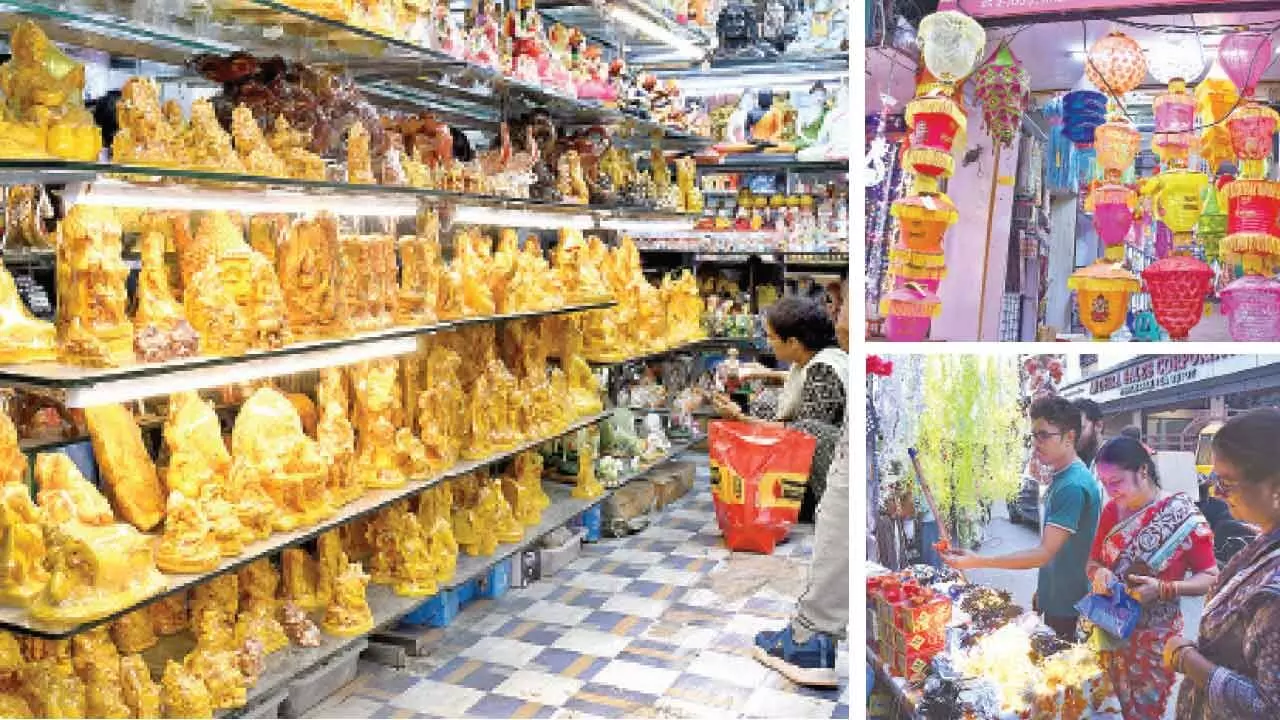 City Markets Overflowing with Shoppers Ahead of Diwali