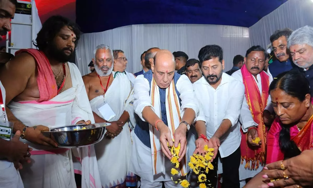 CM A. Revanth Reddy Inaugurates Foundation for Naval Radar Project in Vikarabad