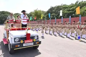 CM Revanth Reddy Pays Tribute to Fallen Heroes at Goshamahal Police Flag Day Parade