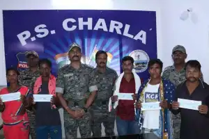 District SP Rohith Raju Presents Reward Cheques to Surrendered Maoists