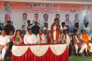 Dr. SA Sampath Kumar Pledges Recognition for Congress Workers at Jogulamba Temple Committee Inauguration.