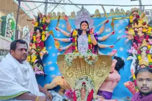 Grand Celebrations Accompany Durga Mata Procession