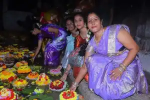 Karimnagar Immersed in Bathukamma Celebrations