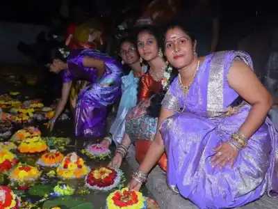 Karimnagar Immersed in Bathukamma Celebrations