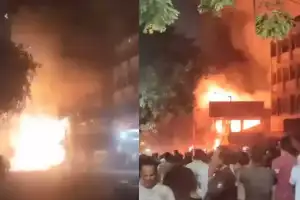 Large Fire Erupts at Firecracker Shop in Bogulkunta