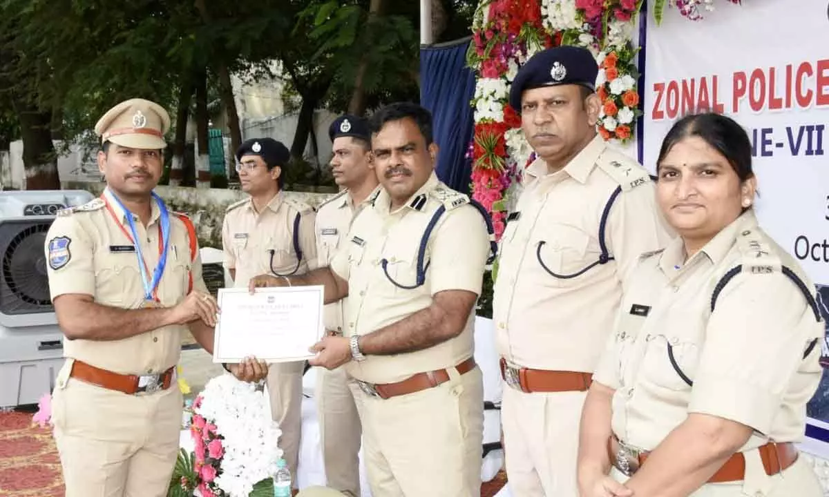 Nagar Kurnool Police Officers Excel at Zonal-Level Police Duty Meet