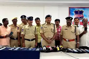 Nagarkurnool SP Gaikwad Hands Over 105 Recovered Phones to Their Owners