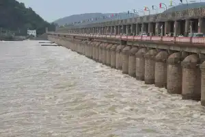 Prakasam Barrage Floodgates Open Amidst Ongoing Heavy Inflows