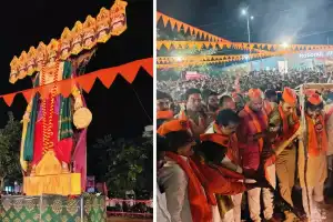 SP Took Part in Shastra Puja Ceremony