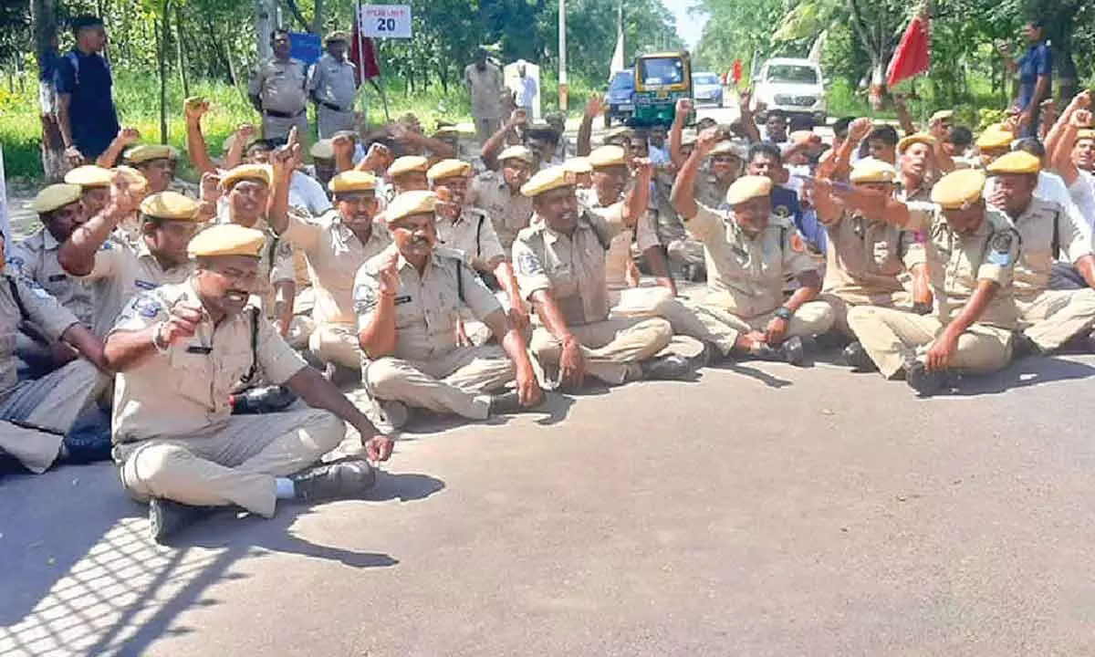 TSSP Officers Hold Protest