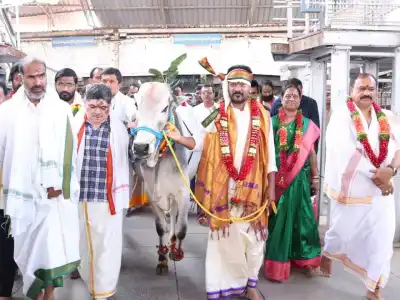 CM A. Revanth Reddy Conducts Special Prayers at Vemulawada Temple