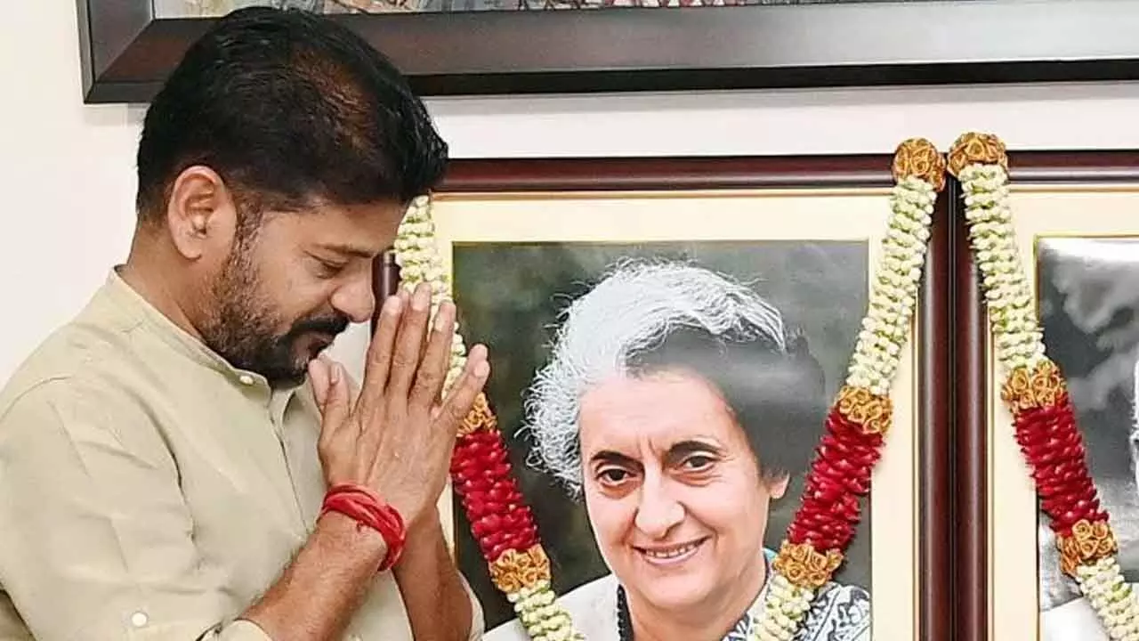 CM Revanth Reddy Honors Indira Gandhi on Her Birth Anniversary