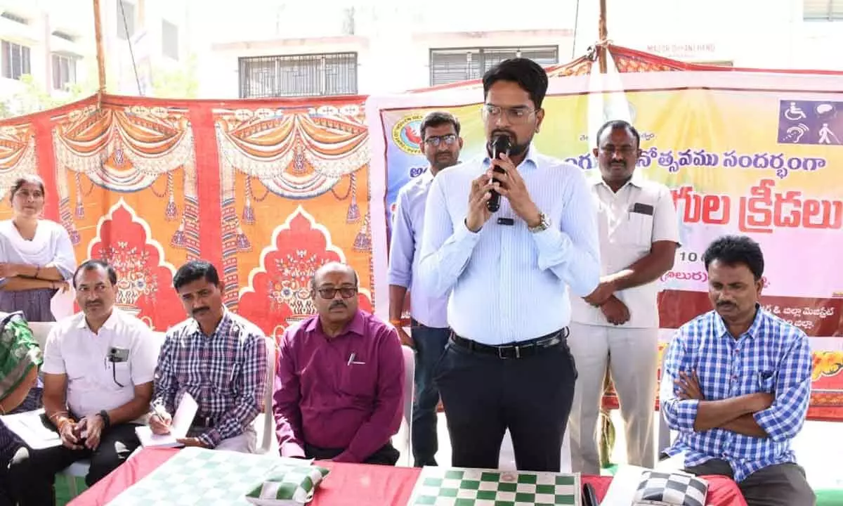 District Collector Adarsh Surabhi Encourages Disabled Individuals to Draw Inspiration from Their Own Perseverance and Hard Work