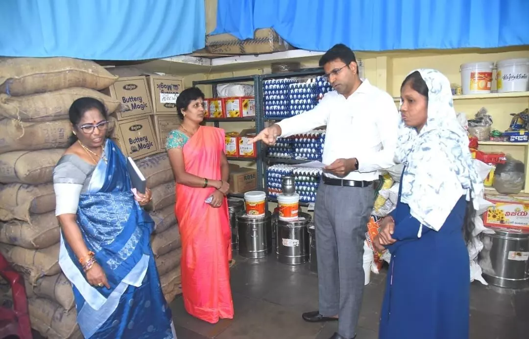District Collector’s Surprise Visit Guarantees Quality Meals for Students