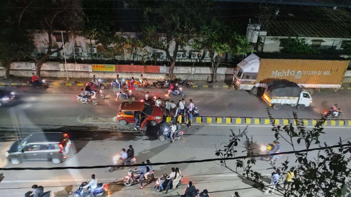 Dangerous Road Divider Causing Accidents on Erragada-Sanath Nagar road