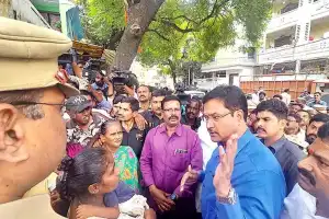 HYDRA Comm Visits Bathukamma Kunta in Amberpet