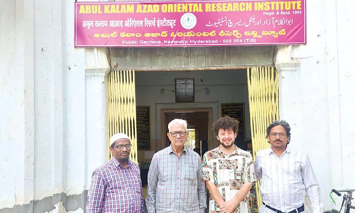 Italian Enthralled by Urdu Poetry Visits Hyderabad