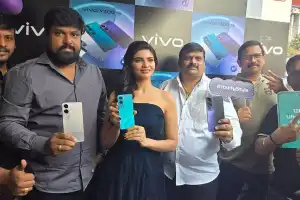 Jabardasth Varsha unveils Vivo Y300 5G phone in Hyderabad