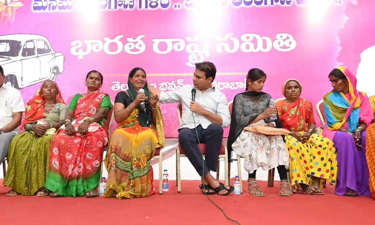 Lagacharla Tribal Women Appeal for KTR’s Support