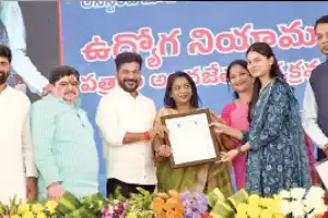 Revanth Hits Back at BRS, Claims Only Four Members of KCR’s Family Lost Jobs