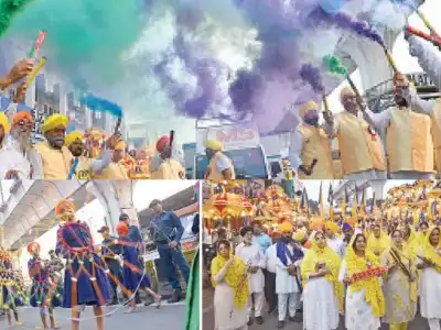 Sikhs Display Martial Arts Skills in Lively Procession