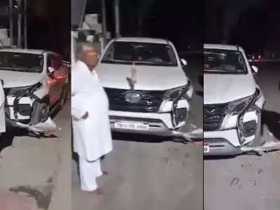 Unknown Vehicle Crashes into VH’s Car in Hyderabad