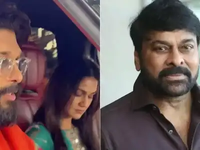 Allu Arjun joins Chiranjeevi for lunch at his home