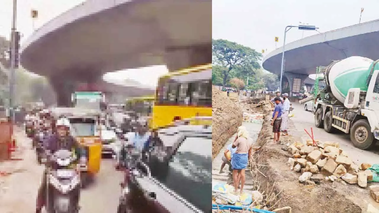 Busy Mehdipatnam-Shaikpet area faces frequent traffic jams