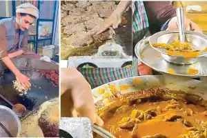 City food lovers enjoy hot kebabs to stay warm in winter