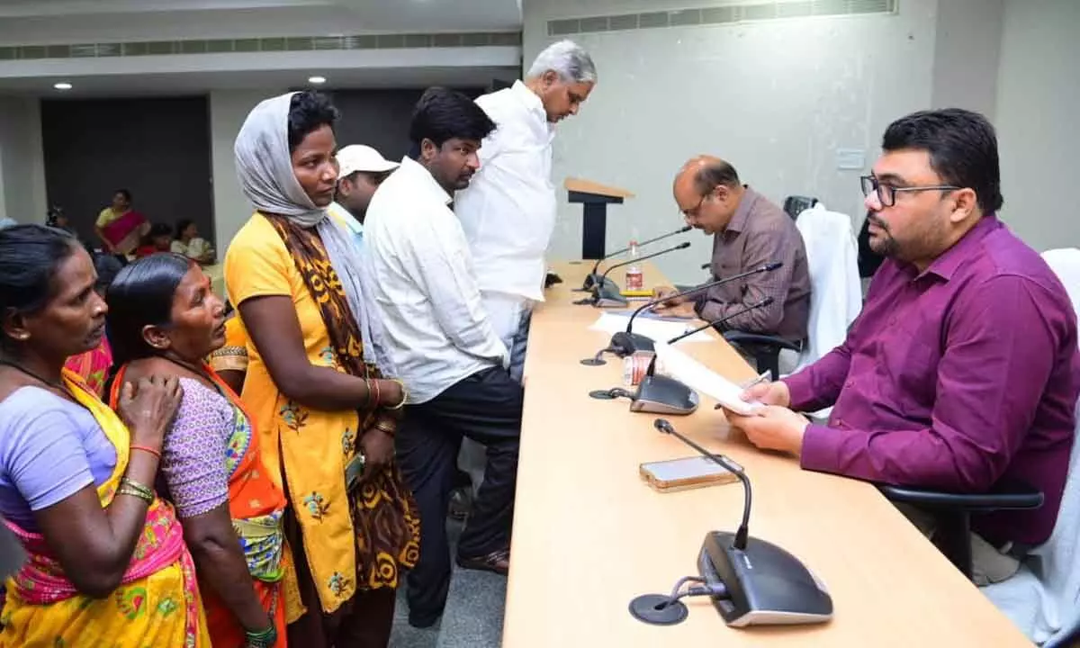 Collector Badavath Santosh Addresses 26 Grievances at Prajavani Program