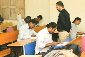 Collector Rahul Sharma visits Group-II exam centers