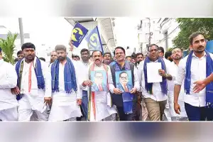 Congress stages large protest in Hyderabad, calls for Amit Shah’s resignation