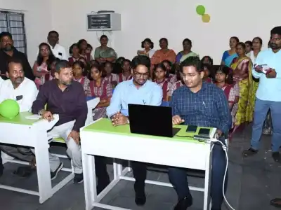 District Collector Adarsh Surabhi and Additional Collector Sanchit Gangwar inaugurate Coding School at Gopalpet KGBV
