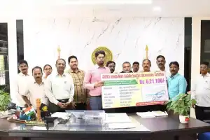 District Collector Adarsh Surabhi commends students for raising donations to help flood victims