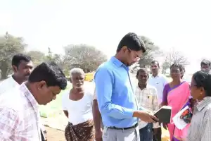 District Collector Adarsh Surabhi made an unannounced visit to the paddy procurement center