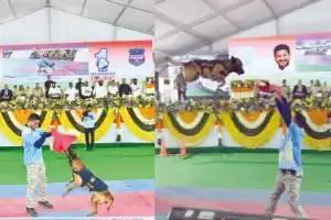 Dog squad captivates crowd at Vijayotsavalu