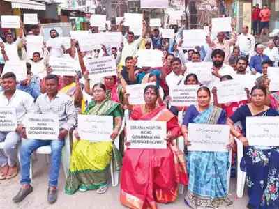 Goshamahal residents protest new OGH building plans